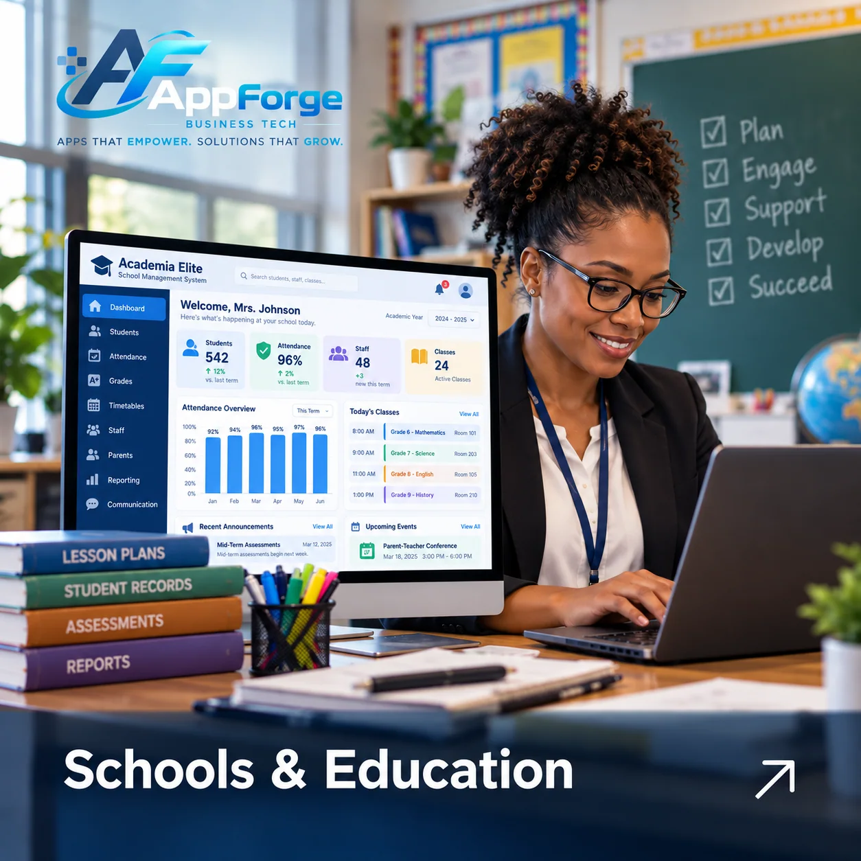 Academia Elite education dashboard